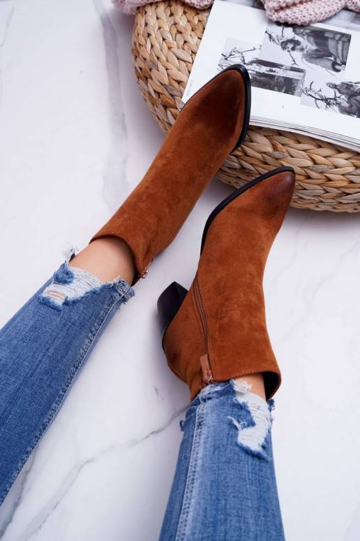 Stiefel mit Absatz aus braunem Wildleder Niki BAT_RV9524 CAMEL Moow - 4 Stiefel mit Absatz aus braunem Wildleder Niki BAT_RV9524 CAMEL Moow - 4