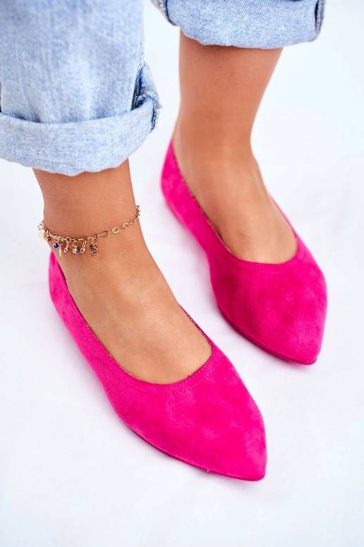 Ballerinas aus Öko-Wildleder in Bellissima-Rosa