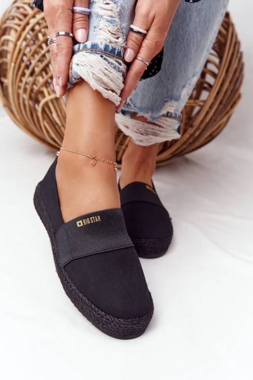 Schwarze Espadrilles Schwarze Espadrilles