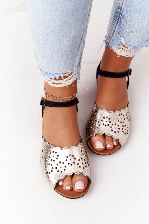 Damensandalen aus Naturleder Damensandalen aus Naturleder