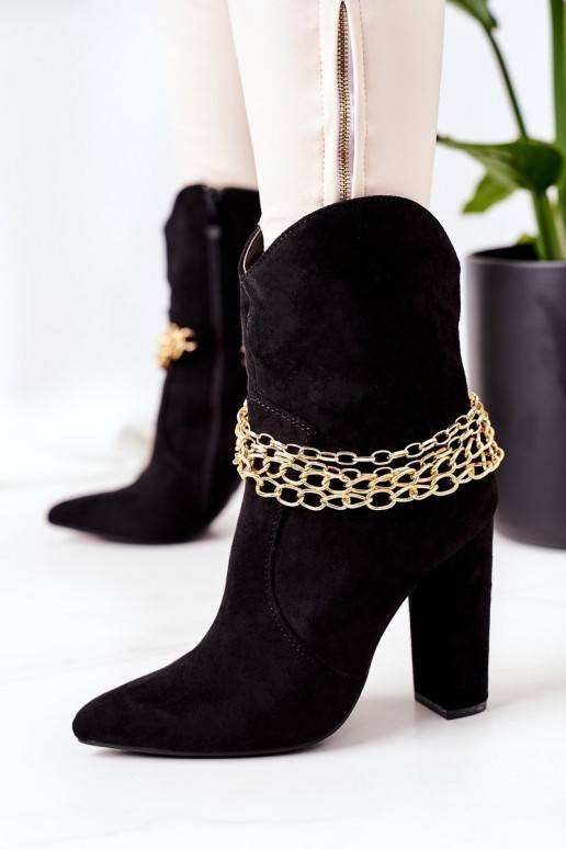 Beheizte Stiefel mit Absatz in... Beheizte Stiefel mit Absatz in...