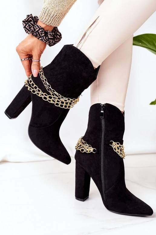 Beheizte Stiefel mit Absatz in... Beheizte Stiefel mit Absatz in...