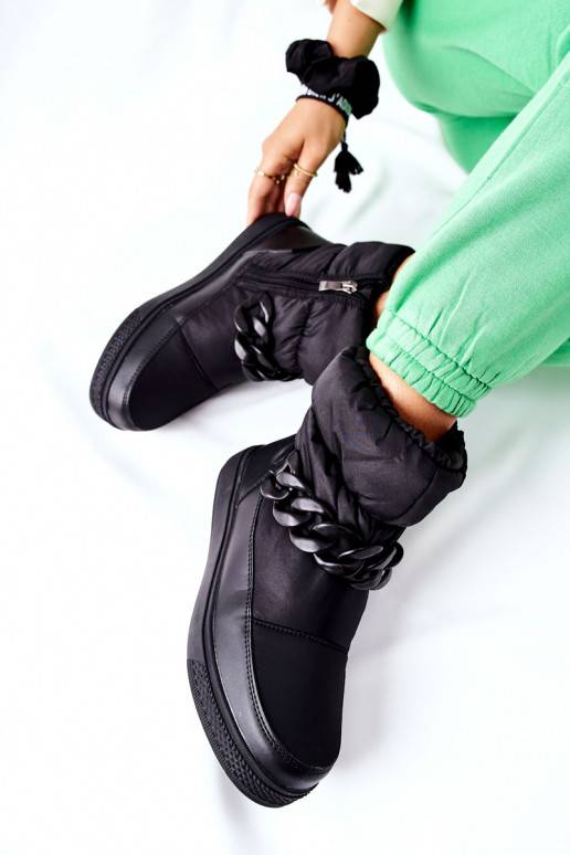 Warme Schneestiefel in schwarzem Kharich Warme Schneestiefel in schwarzem Kharich