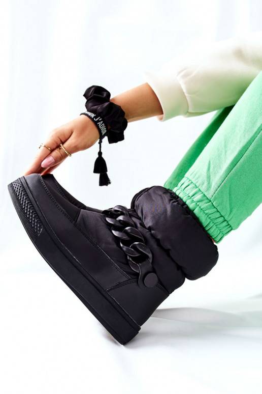 Warme Schneestiefel in schwarzem Kharich Warme Schneestiefel in schwarzem Kharich