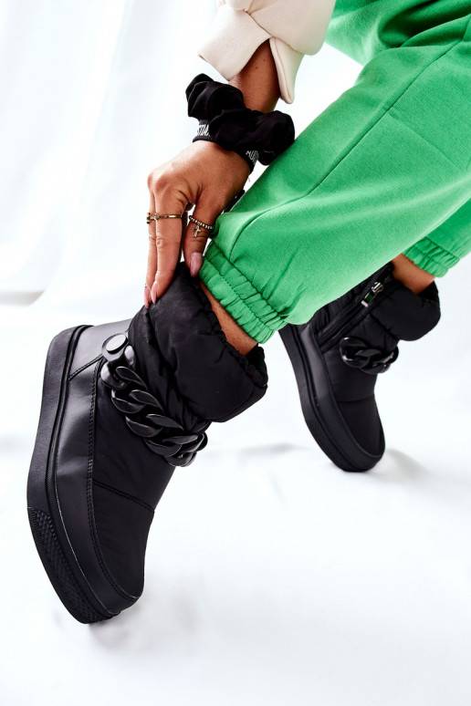 Warme Schneestiefel in schwarzem Kharich Warme Schneestiefel in schwarzem Kharich