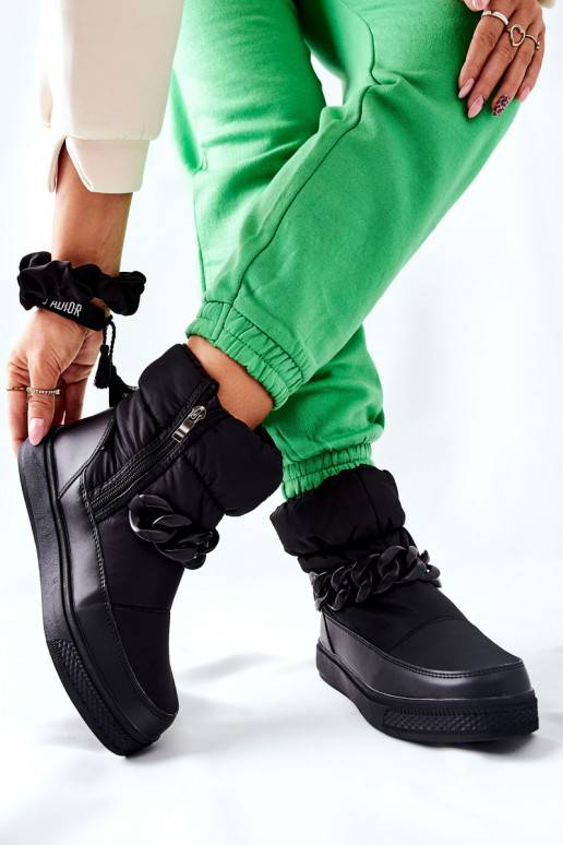 Warme Schneestiefel in schwarzem Kharich Warme Schneestiefel in schwarzem Kharich