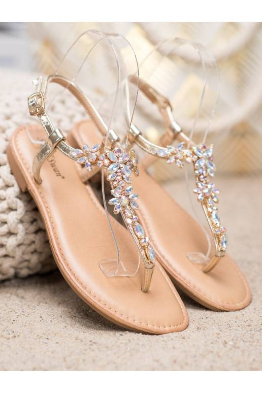 Sandalen im eleganten Stil mit funkelnden Ösen
