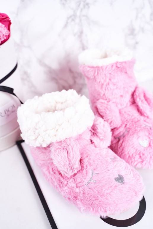 Warme Kinderhausschuhe in rosa Farbe... Warme Kinderhausschuhe in rosa Farbe...