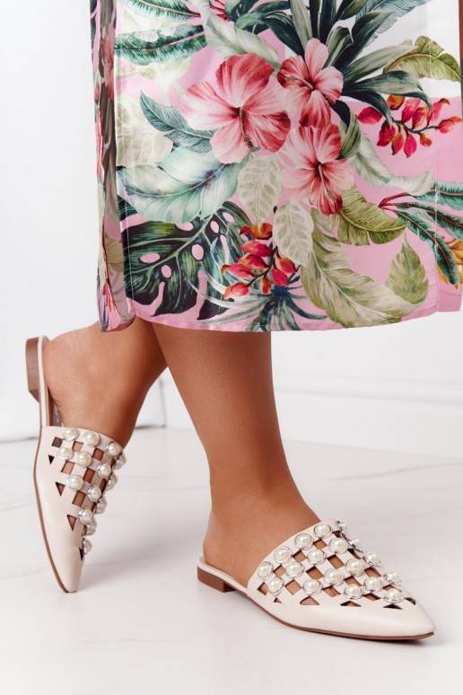 Hausschuhe mit Sohle I Perłami beige... Hausschuhe mit Sohle I Perłami beige...