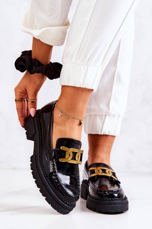 Schuhe mit Lackledereffekt und...