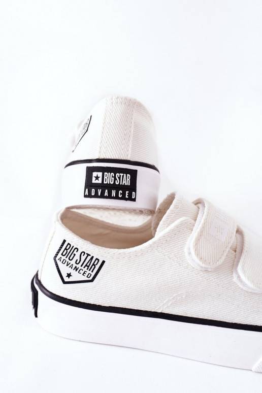 Kinder-Freizeitschuhe mit Klebeverschlüssen Big Star in der Farbe Weiß