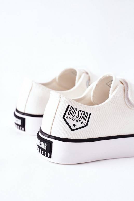 Kinder-Freizeitschuhe mit Klebeverschlüssen Big Star in der Farbe Weiß