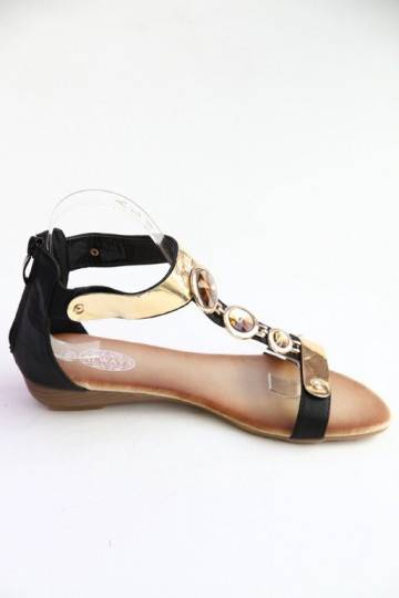 Sandalen mit goldfarbener... 2