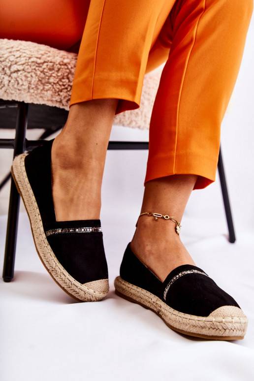 Schwarze Cersei-Espadrilles eines auffälligen Modells