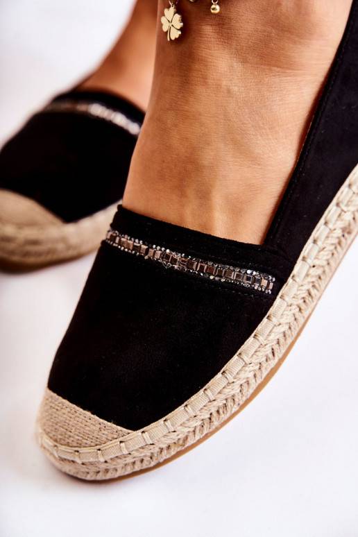 Schwarze Cersei-Espadrilles eines auffälligen Modells