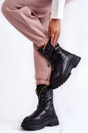 Schwarze Schneestiefel mit... 2