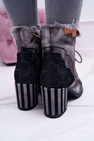Graue Damenstiefel aus... 2