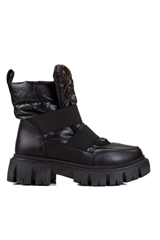 Schwarze Damen-Schneestiefel von... Schwarze Damen-Schneestiefel von...