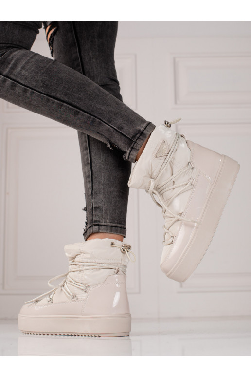 Damen-Schneestiefel hellbeige Shelovet