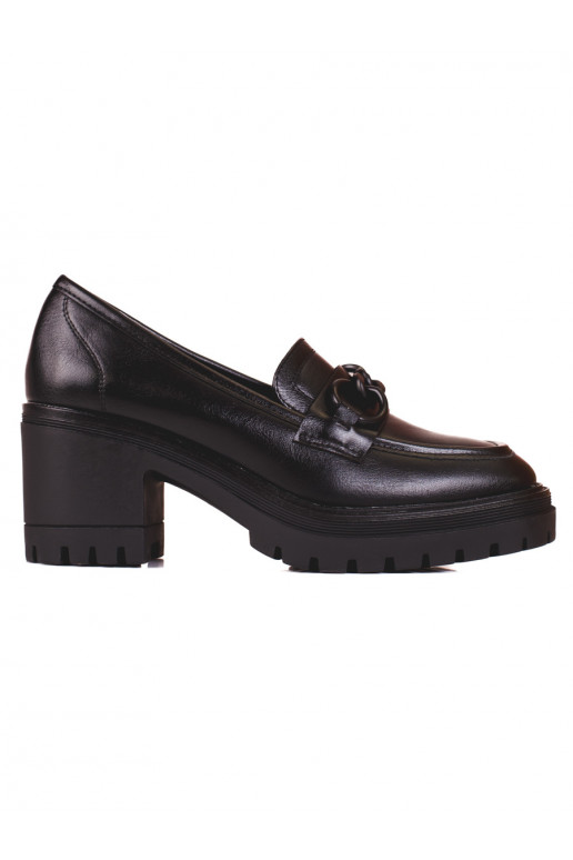 Vinceza schwarze Mokassin-Schuhe für Damen