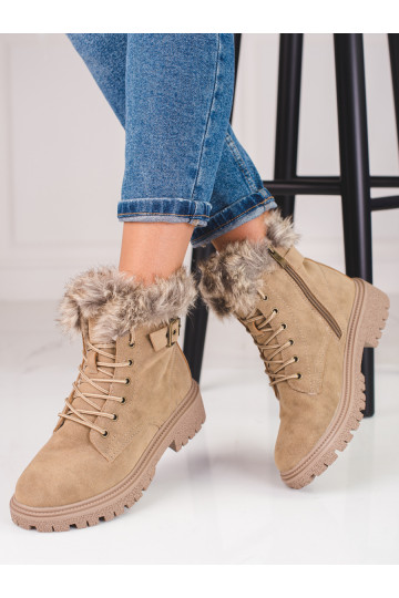 Dunkelbeige Damenstiefel... 2