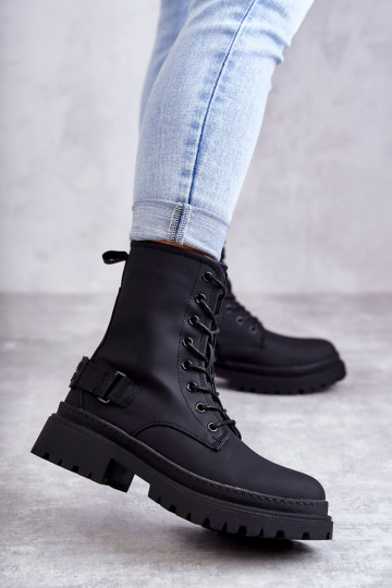 Gewärmte Stiefel mit Reißverschlüssen in der Farbe Schwarz von Fabiola