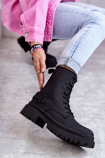 Gewärmte Stiefel mit Reißverschlüssen in der Farbe Schwarz von Fabiola 2