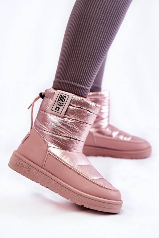 Rosa wärmende Schneestiefel Big Star für Damen