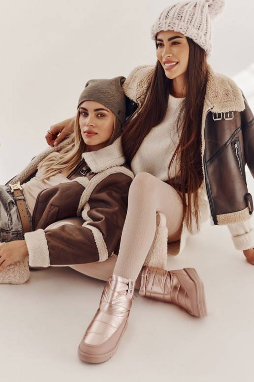 Rosa wärmende Schneestiefel Big Star für Damen