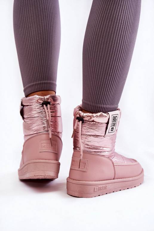 Rosa wärmende Schneestiefel Big Star für Damen