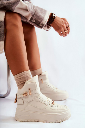Beheizte Sportschuhe beige...