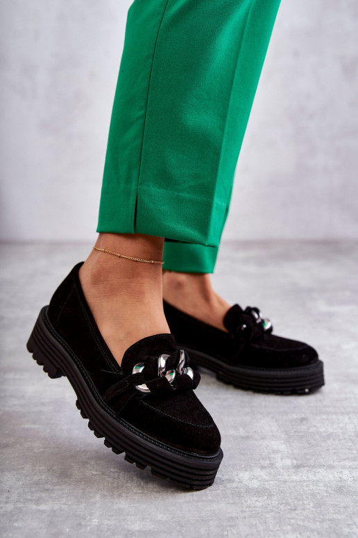 Schwarze Schuhe aus Wildleder von...