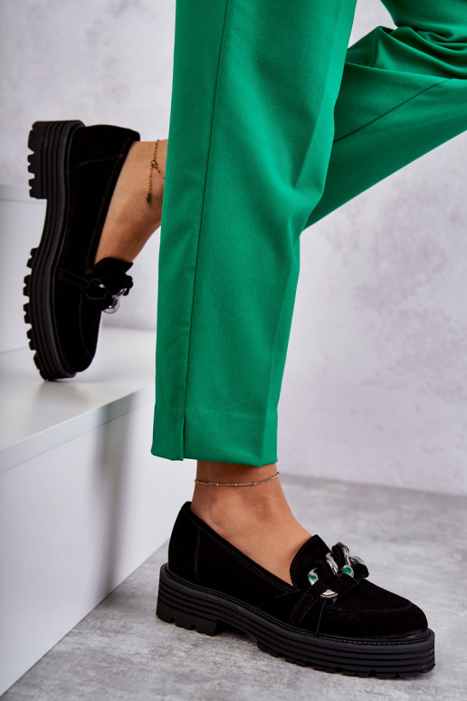 Schwarze Schuhe aus Wildleder von...