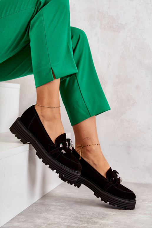 Schwarze Schuhe aus Wildleder von...