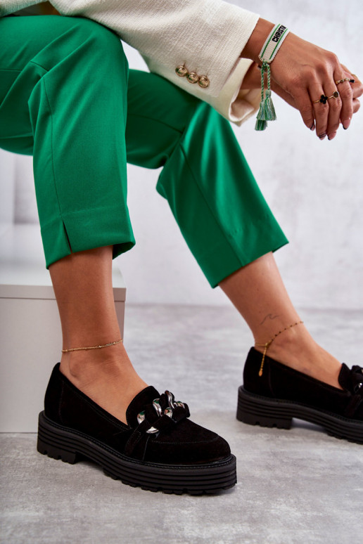 Schwarze Schuhe aus Wildleder von...