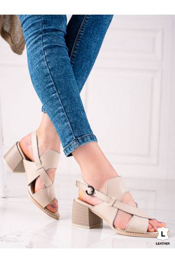 Beigefarbene Damensandalen... 2