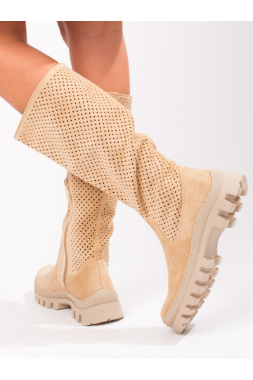 Lange Schuhe für Damen Potocki beige Farbe 2