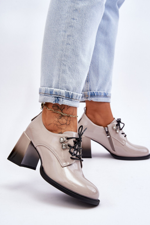 Darren elegante graue Lacklederschuhe... Darren elegante graue Lacklederschuhe...