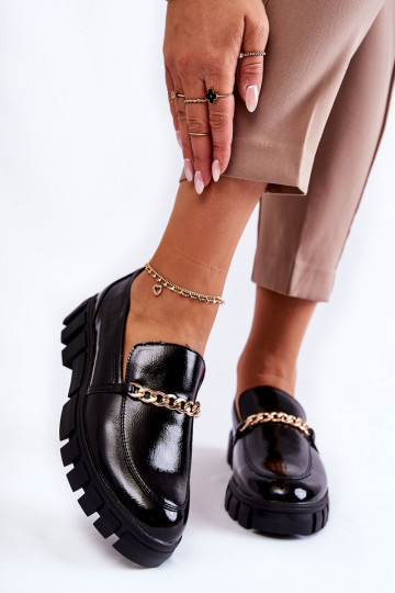 Lackstiefel mit Ketten in... 2