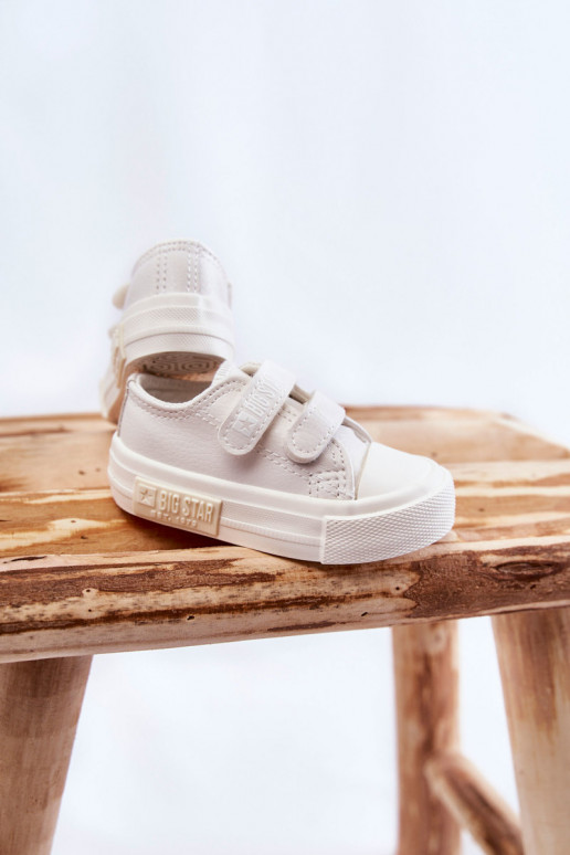 Weiße Kinder-Freizeitschuhe BIG STAR mit Klebeverschlüssen