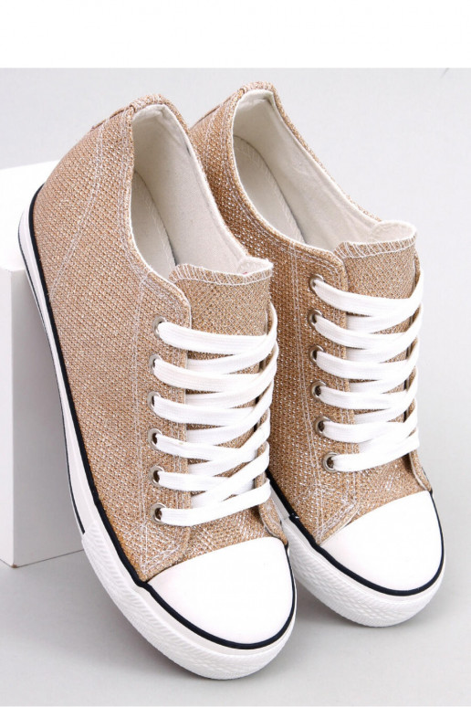 Beige lässige Plateauschuhe