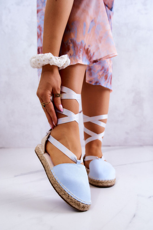 Blaue Schnür-Espadrilles Big Star