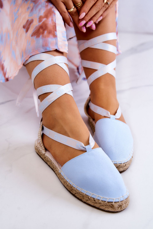 Blaue Schnür-Espadrilles Big Star