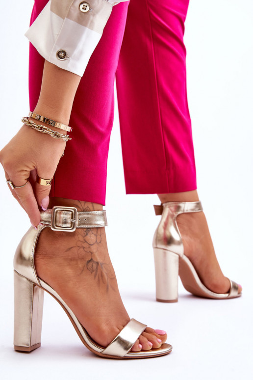 Goldfarbene Stöckelschuhe Georgina