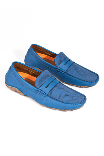 Herrenmokassins Shelovet blau 2