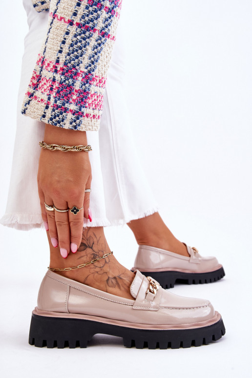 Lackmokassins mit Plateau beige Ronin Lackmokassins mit Plateau beige Ronin