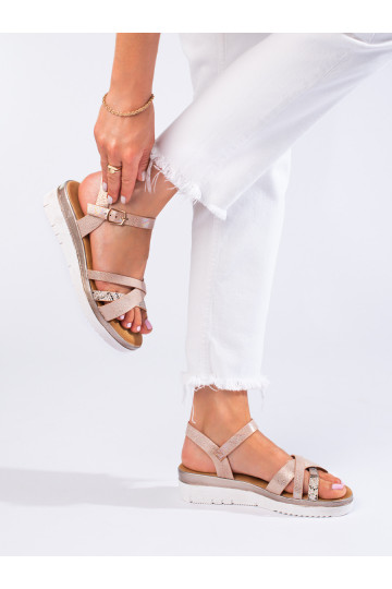 Beigefarbene Shelovet-Sandalen