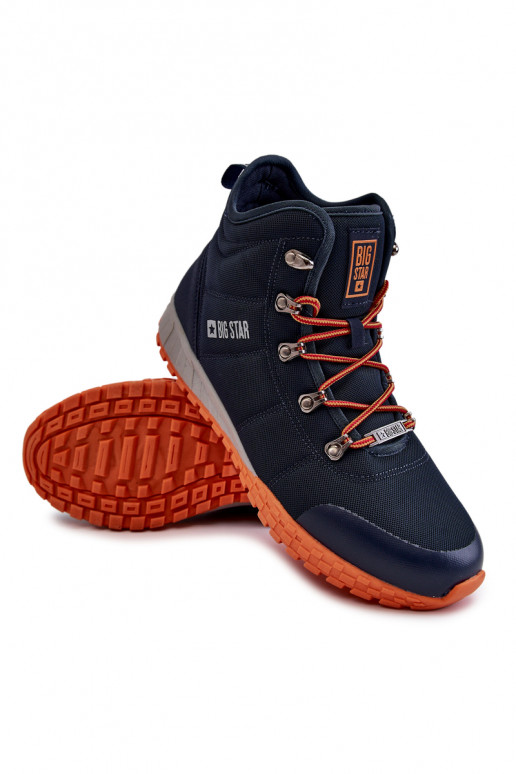 Dunkelblaue Memory Foam Big Star Wanderstiefel für Herren