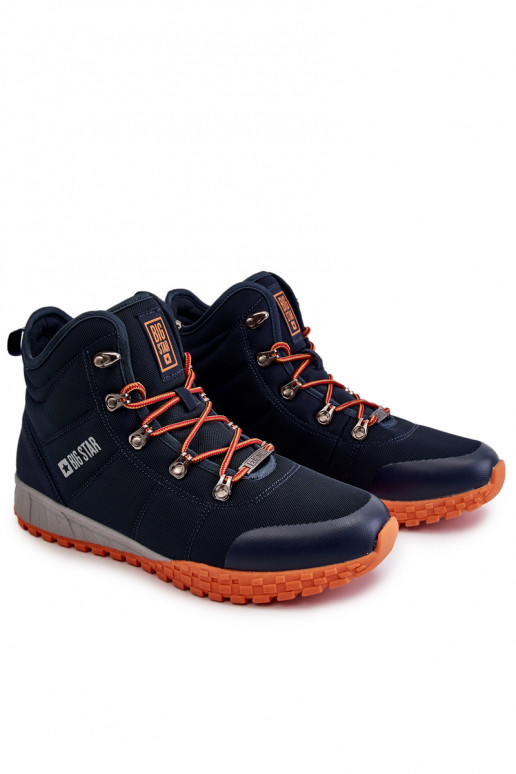 Dunkelblaue Memory Foam Big Star Wanderstiefel für Herren