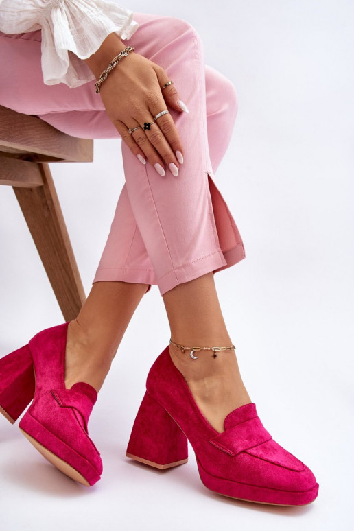 Rosa Adriel-Schuhe für Damen mit breitem Absatz